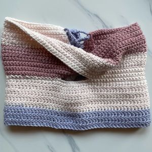 Crochet Cropped Multi-color twist top